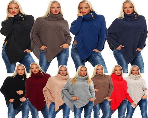 Poncho strick sweatshirt - poncho,