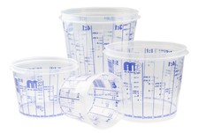 MP Lackmischbecher mit Skala Mischbecher Farbmischbecher Deckel 385 750 1400ml