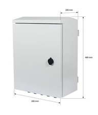 ALLNET DIN-RAIL Wandgehäuse, T220mm, Lichtgrau, IP66, ÜS, 16x M25 ALL-DIN-101-AC