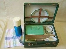 alter 50er Jahre Picknickkoffer Koffer Camping Vintage Requisit