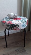 Vintage Hocker 70s rund