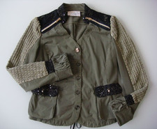 Exklusive Elisa Cavaletti Jacke, Gr. 36 / 38, Grün / Khaki