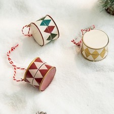 Feiertag Trommel Ornament Eisen bunt hängend Anhänger für Weihnachtsdeko