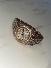 Roebelin & Graef Arc Royale rosegold Kristall Damen-Quarzuhr Ø 26 mm Schmuckuhr