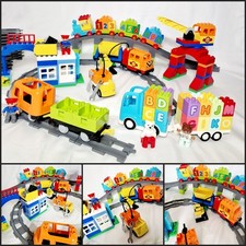 Großes Lego Duplo Konvolut mit Elektrischer Eisenbahn und Schienen usw.