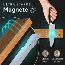 Magnetleiste Messerhalter 40cm magnetisch Holz Messer selbstklebend  03A1202M 