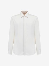 Alexander McQueen Hemd mit verdeckter Knopfleiste für Herren in Elfenbeinfarben