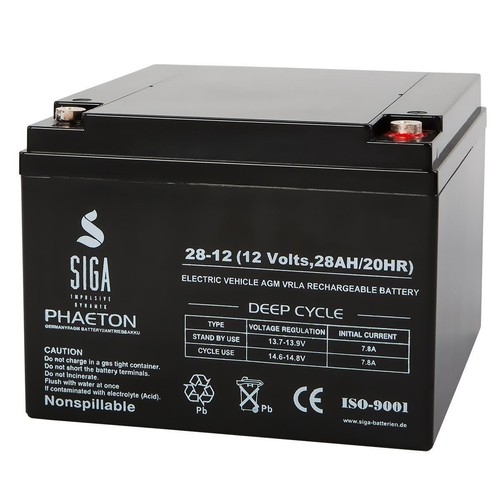 Akku 12v 28ah agm - 12v, gel