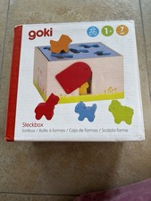Goki Steckbox Bauernhoftiere Holzspielzeug Steckpuzzle Sehr Guter Zustand