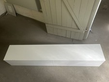 Lowboard TV-Schrank mit 2 Schubladen, Weiß, Fernsehtisch