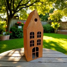 Edelrost Haus Metall Windlicht Gartendeko Rost Deko Haus Garten Terrasse Deko