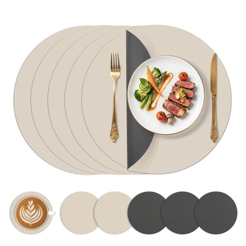 Tischsets abwaschbar rund - abwaschbar,