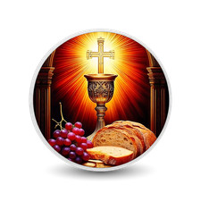  Symbols of the Eucharist 1oz Silver Coloured Coin