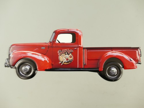 Red truck pickup - red,