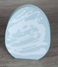 Deko Ei Osterei Osterdeko Gipsform Türkis Weiß Marmor Handmade Gießform