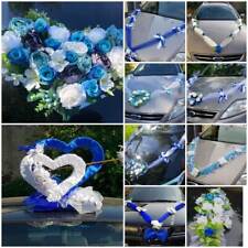 Autoschmuck Hochzeit Autogirlande Blau Marine Türkis Teal Dekoration Herz Neu