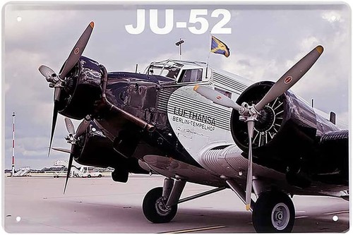 Blechschild flugzeug 52 - blechschild, “ju-52