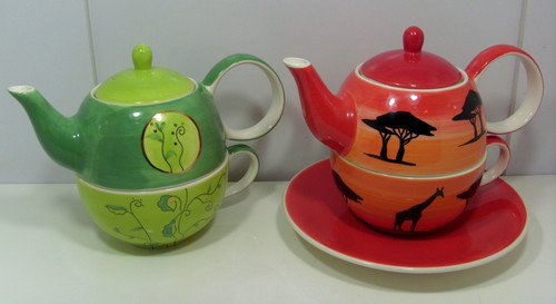 Tasse kanne aus porzellan - 2x, &