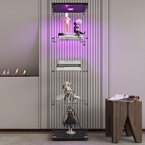 Standvitrine led glas - led,