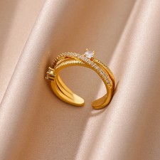 Modischer 18K Gold und Diamant