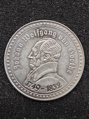 Goethe gedenkmedaille jeton - goethe,