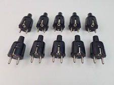 10 x Schuko Stecker PVC ABL für Leitungen bis 3x1,5mm² Stecker Schuko ABL VDE
