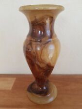 Neuwertige Holz Vase, massiv, gedrechselt, glänzend wie Marmor lackiert,8 x 20cm