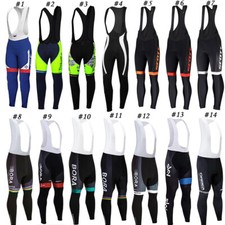 Herren Fahrradhose Lang 4D Gepolstert Trägerhose Atmungsaktiv MTB Rennrad Hose