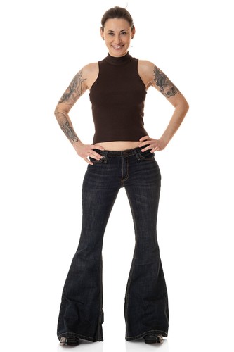 Comycom damen jeans schlaghose - comycom,