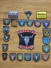 Wacken, 22 Aufnäher / Patch von 2008 - 2025,  Backpatch, Kultur/Ortschild,  WOA