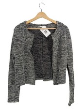 Damen Strickjacke Grau Meliert