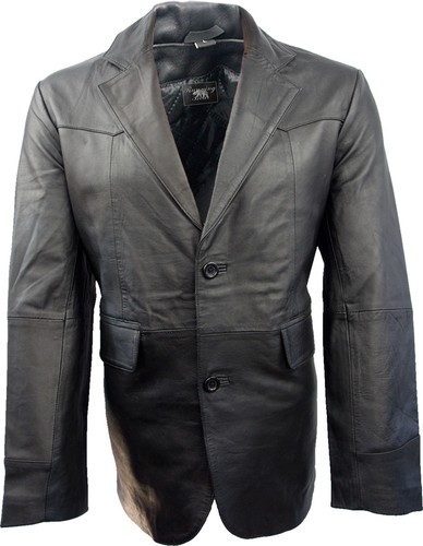 Herren leder blazer nappaleder - herren,