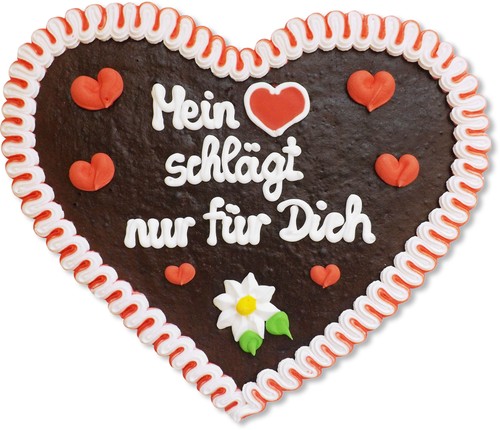 Lebkuchenherz 32x28cm mein - 32x28cm,