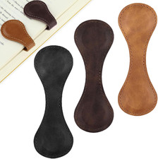 3 Stück Magnetisches Lesezeichen, Personalisiertes Leder-Lesezeichen, Vintage-Se