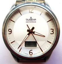 HERREN ARMBANDUHR, DUGENA-"seit 1917"-Radiocontrolled, neue Batterie-gute Funkt.