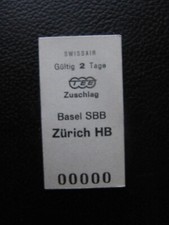 TEE TRANS EUROPE EXPRESS ticket fahrkarte edmondson BASEL SBB Zurich HB