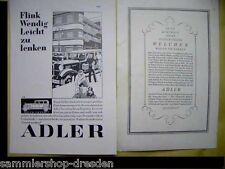 Adler Favorit 2 original sw Inserate   Frankfurt 1929