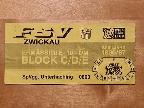 Sammlerticket fsv zwickau - fsv,