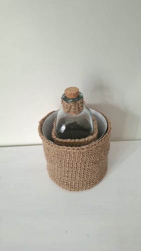 Rustikales jute flasche und - rustikales,
