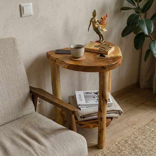Beistelltisch teak wurzelholz - teak,