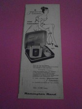 Werbung Reklame 1956 REMINGTON Princess Rasierapparat Lady Shaver Beinhaare RAR
