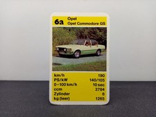 Quartett Einzelkarte Opel