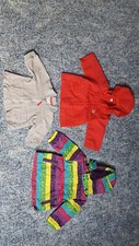 BABY KINDER MÄDCHEN SACHEN 3 X WIND REGEN JACKE REGENJACKE ROT LANG GRÖßE 74 80