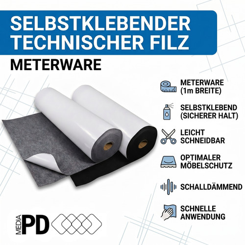 Filz selbstklebend meterware - filz,