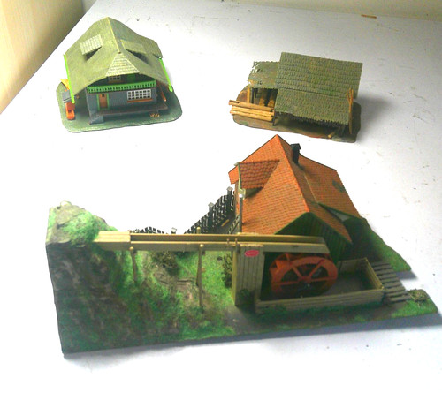 Gebäude mühle mit motor - mit,