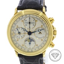 Maurice Lacroix Triple Date Mondphase Automatik Uhr 750 / 18 Kt Gelb Gold xxyy