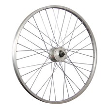 Laufrad 26 Zoll Vorderrad Fahrrad Shimano DH-C3000 Nabendynamo Vollachse silber