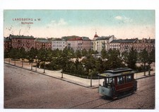 Ak Landsberg Warthe Moltkeplatz 1915 Straßenbahn Lebus Gorzów Wielkopolski