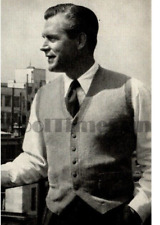 Strickmuster klassische Herren Weste mit Taschen 36" - 46" Brustumfang 3-lagig oder DK