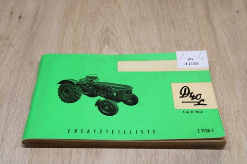 Deutz d40l ersatzteilliste - deutz,